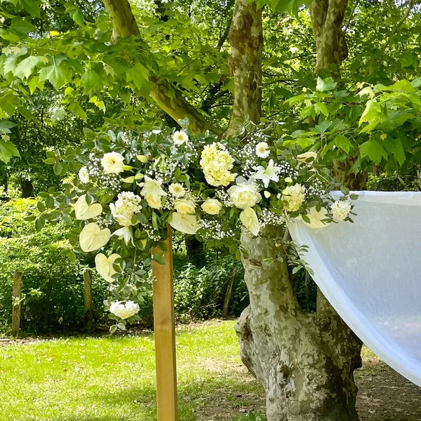 Cérémonie Laïque tons blanc/vert