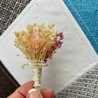 BOX DIY, Boutonnières en fleurs séchées, Loisir créatif, EVJF, Rose, Lavande, beige, vidéo Tuto facile
