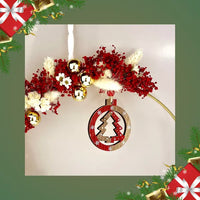 NOËL, Couronne de Noël ROUGE, Décoration, Idée cadeau de Noël