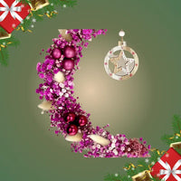 NOËL, Couronne de Noël ROSE, Décoration, Idée cadeau de Noël