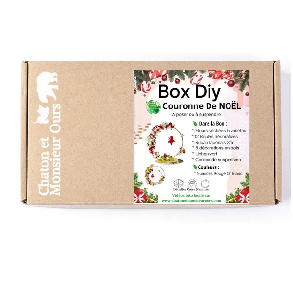 CHRISTMAS BOX DIY, DIY Christmas wreath, red