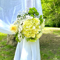 Cérémonie Laïque tons blanc/vert