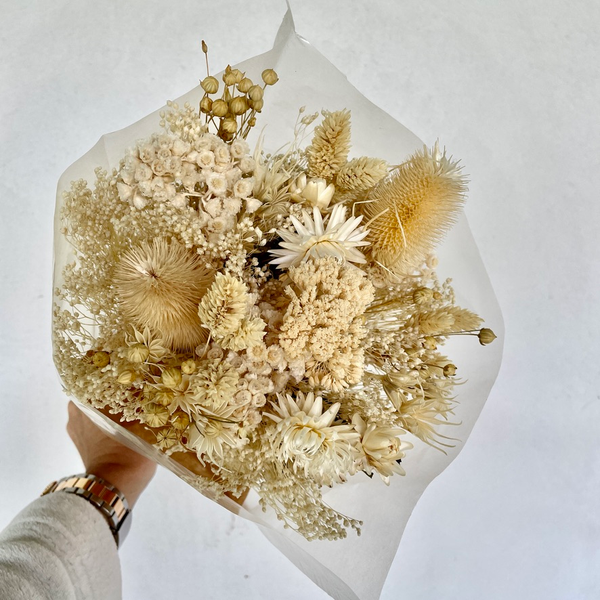 BOUQUET DE FLEURS Séchées BOHEME Écru