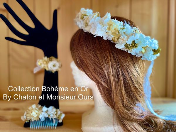 couronne coiffure mariage - couronne pour cheveux mariage - couronne de cheveux mariage boheme - couronne fleurs mariage cheveux courts - couronne de fleurs cheveux coiffure mariage - accessoire mariage - accessoire mariage femme - accessoire mariage cheveux - mariage boheme - mariage boheme chic - mariage bohème champêtre