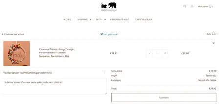 Couronne Prénom Rouge Orangée ,  cadeau personnalisable