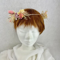 Couronne Bohème Palm nuances de rose blanc - Accessoire mariage