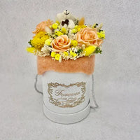 Une FLOWER BOX en cadeau de naissance, ou cadeau d'anniversaire, une idée originale et durable, un charmant cadeau pour la famille.