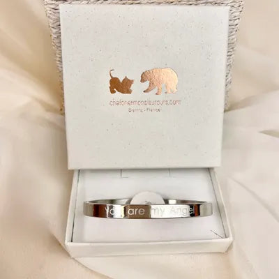Bracelet en ACIER INOXYDABLE "You Are My Angel"